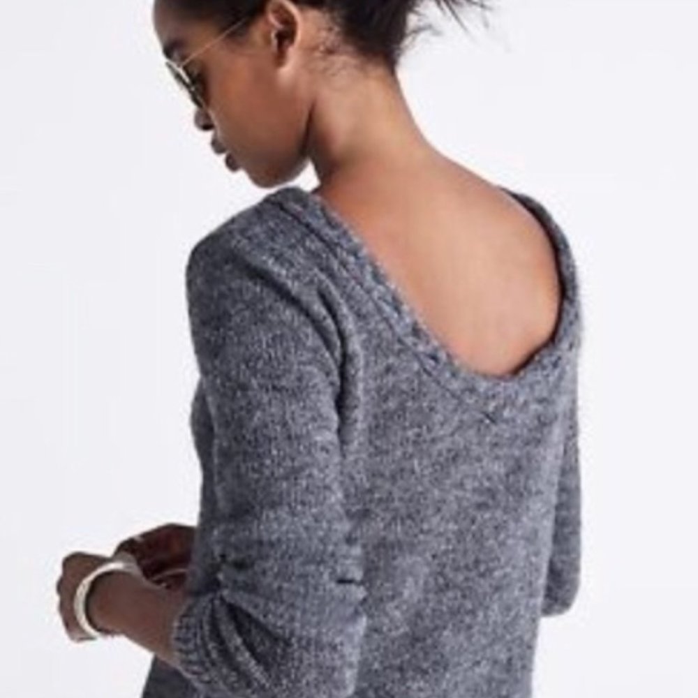 Madewell et Sezane Brigitte v-back cropped sweater